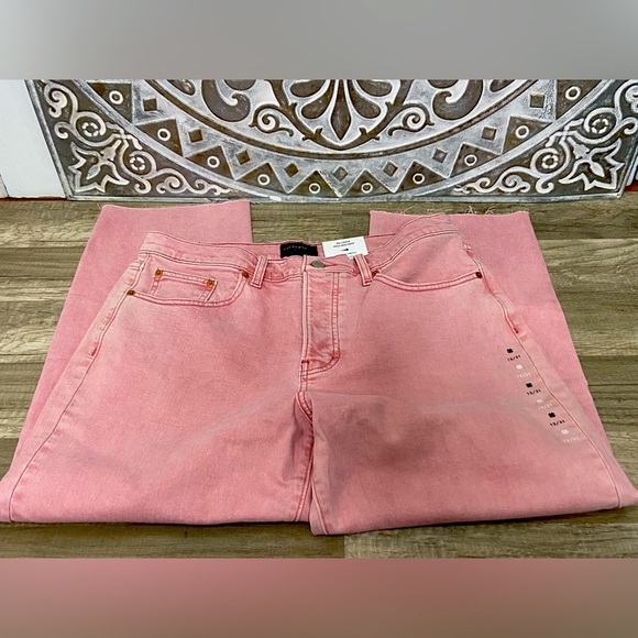 LUCKY Brand 90’s Loose High Rise Cropped Pink Button Fly - Picture 3 of 13